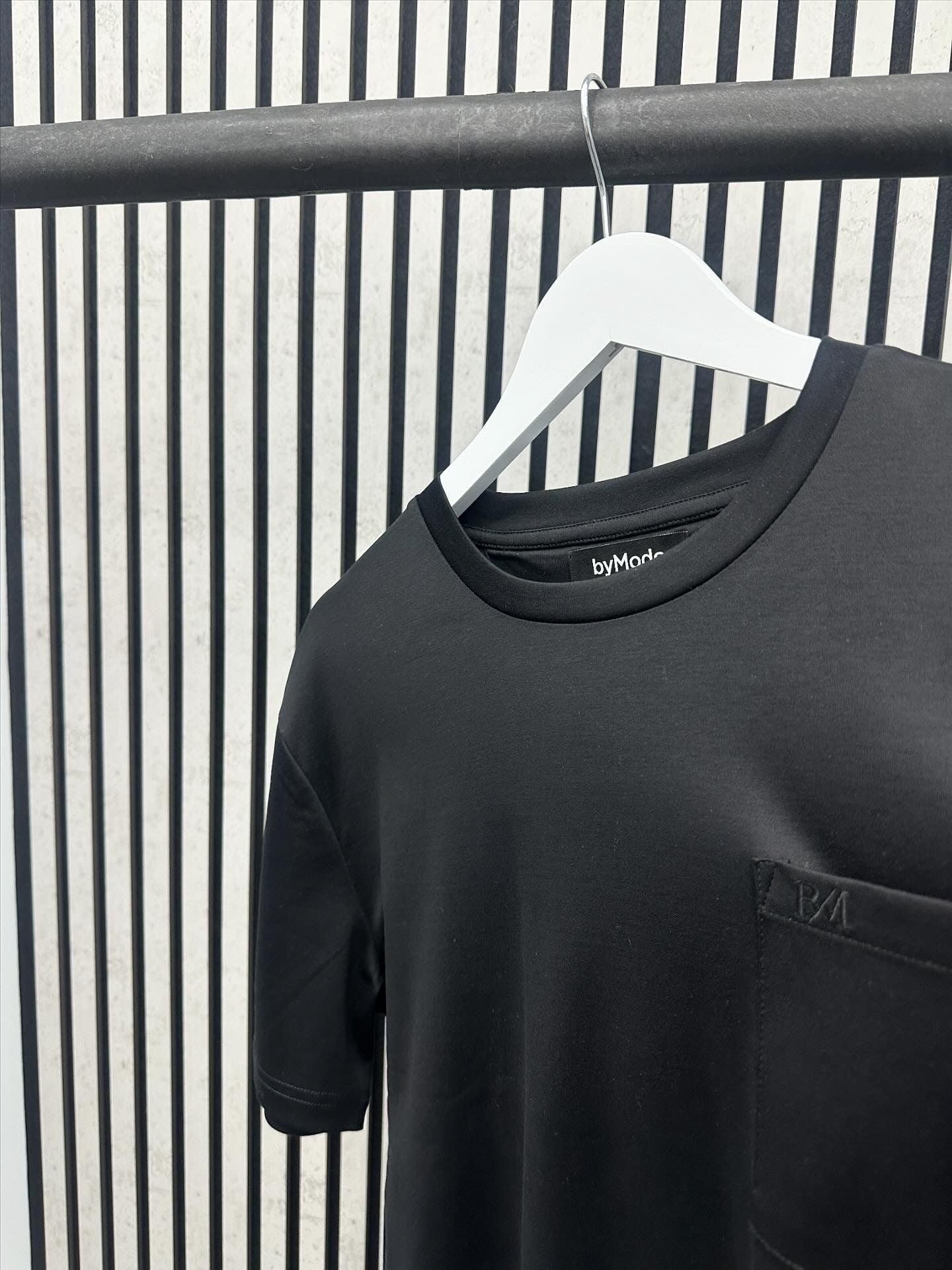 Black BM Embroidered Pocket T-Shirt