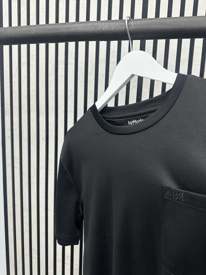 Black BM Embroidered Pocket T-Shirt