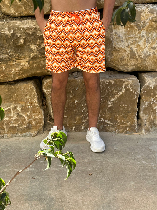 Orange Sunset Swim Shorts