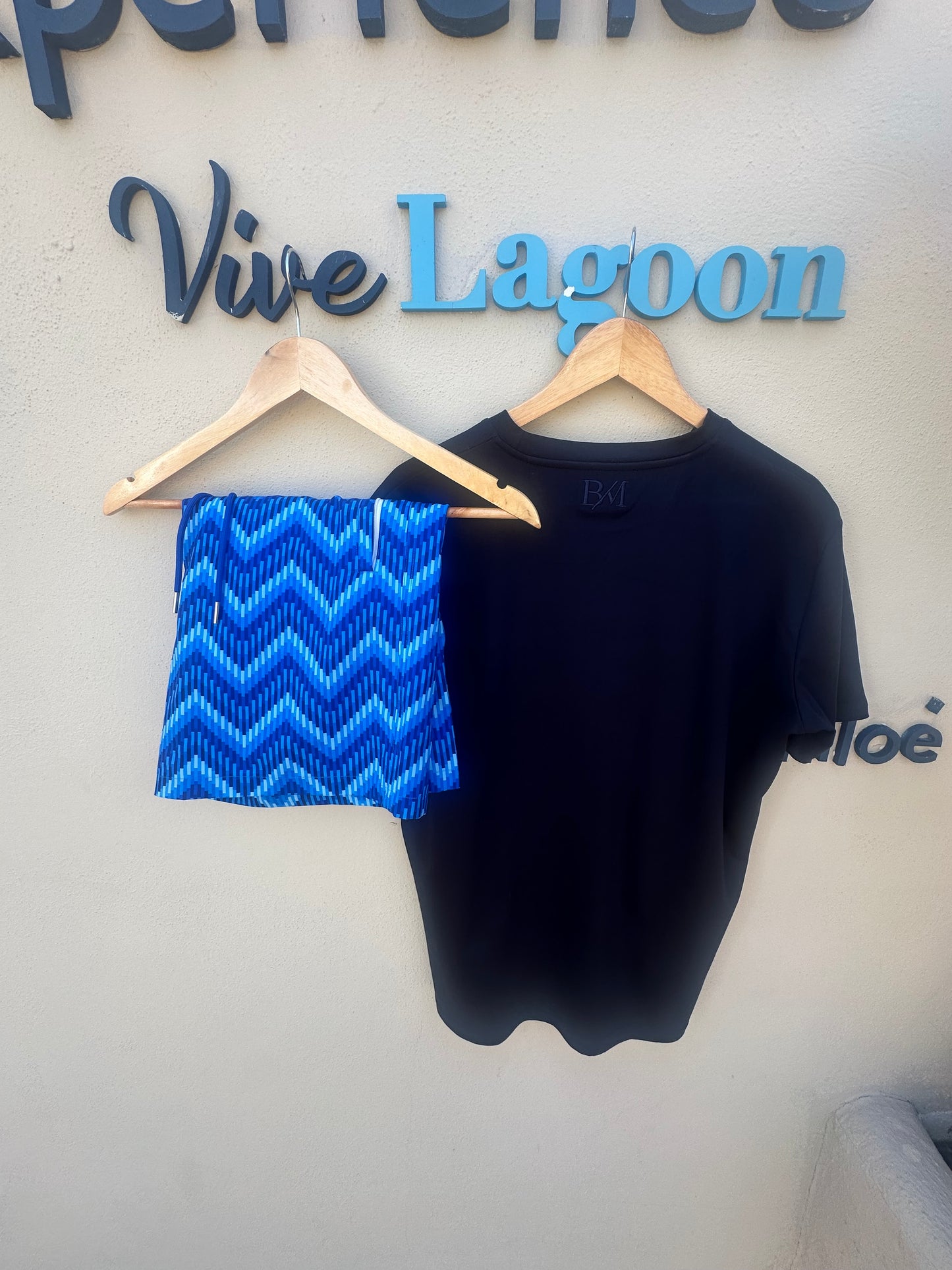 Blue Zig-Zag Swim Shorts