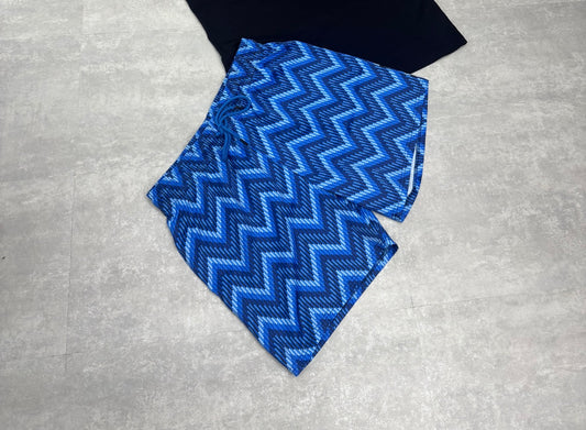 Blue Zig-Zag Swim Shorts