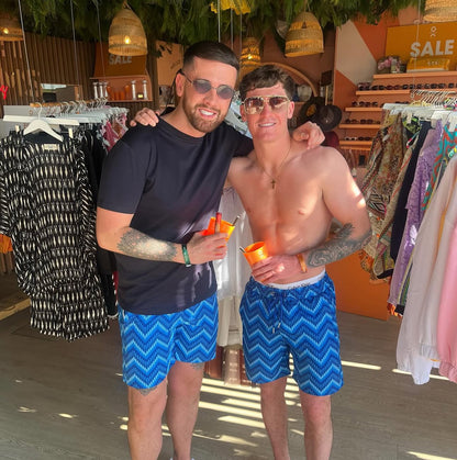 Navy Blue Zig Zag Set