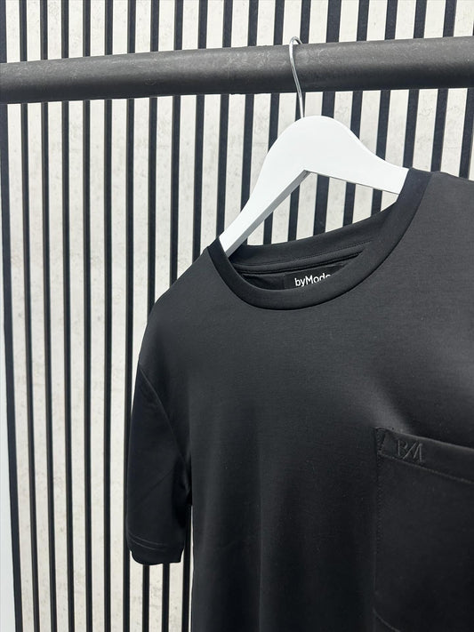 Black BM Embroidered Pocket T-Shirt
