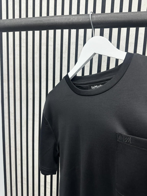 Black BM Embroidered Pocket T-Shirt