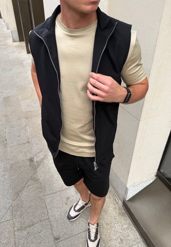 Black Smart Casual Set - Shorts