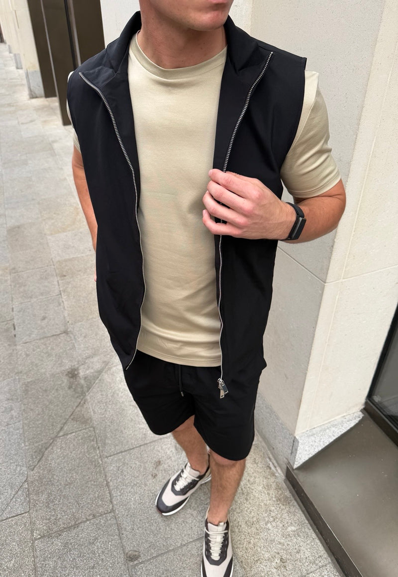 Black Smart Casual Set - Shorts