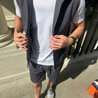 Grey Smart Casual Set - Shorts