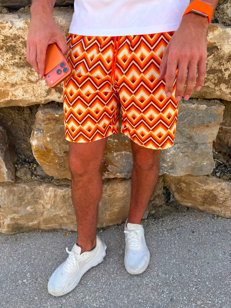 Orange Sunset Swim Shorts