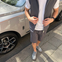 Grey Smart Casual Set - Shorts