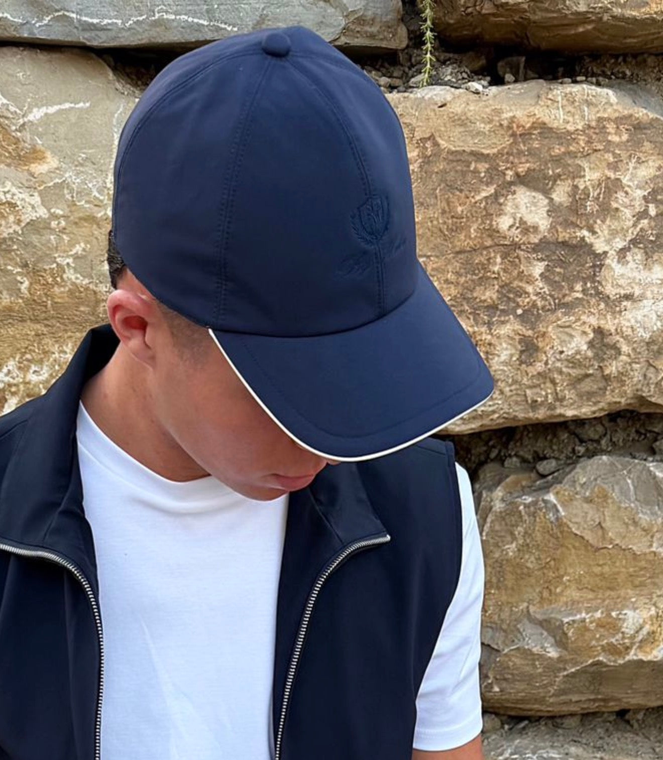Navy BM Logo Baseball Cap