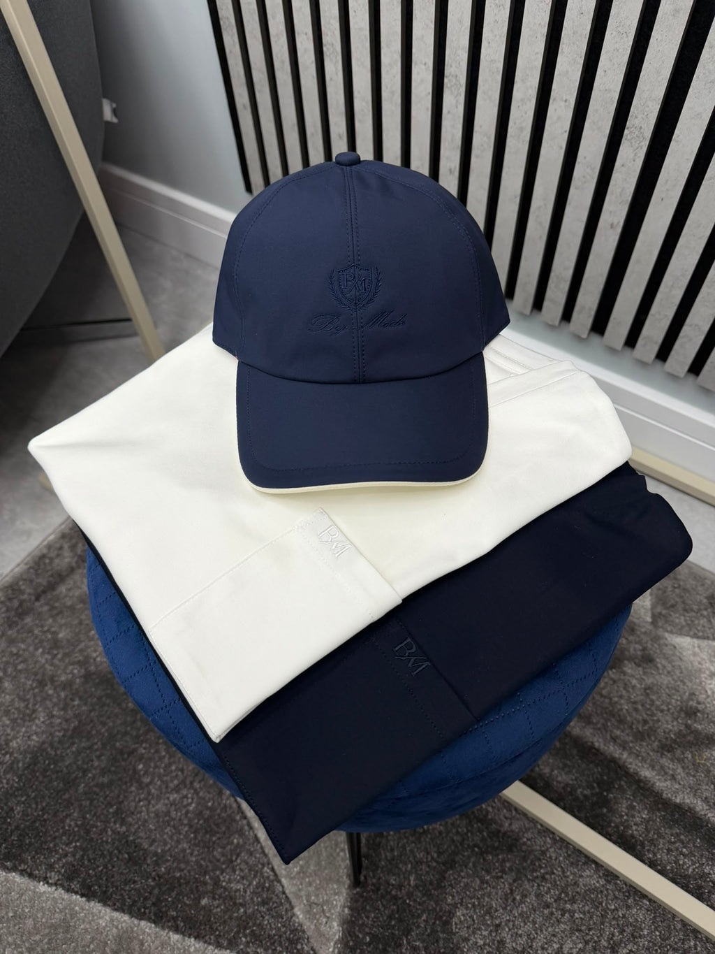 Navy BM Logo Baseball Cap