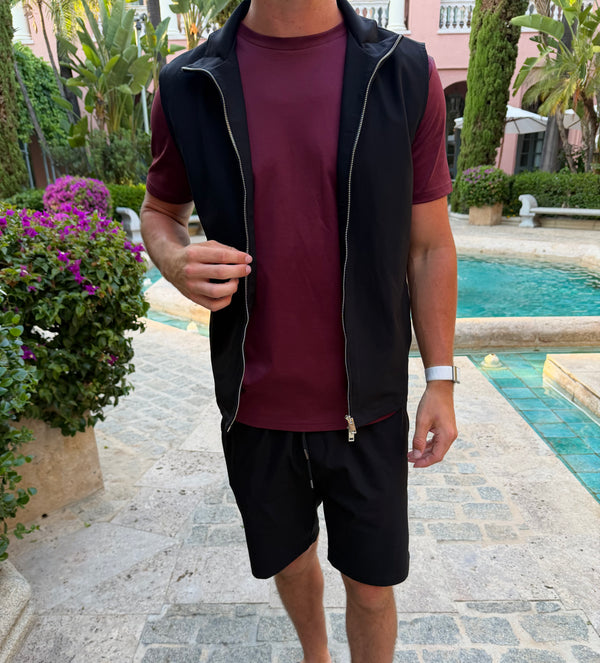 Black Smart Casual Set - Shorts
