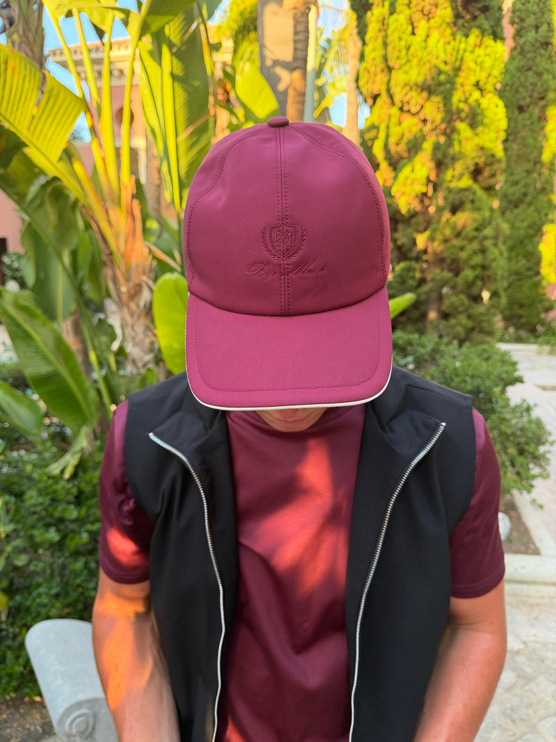 Burgundy BM Logo Baseball Cap