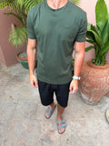 Khaki BM Embroidered Pocket T-Shirt
