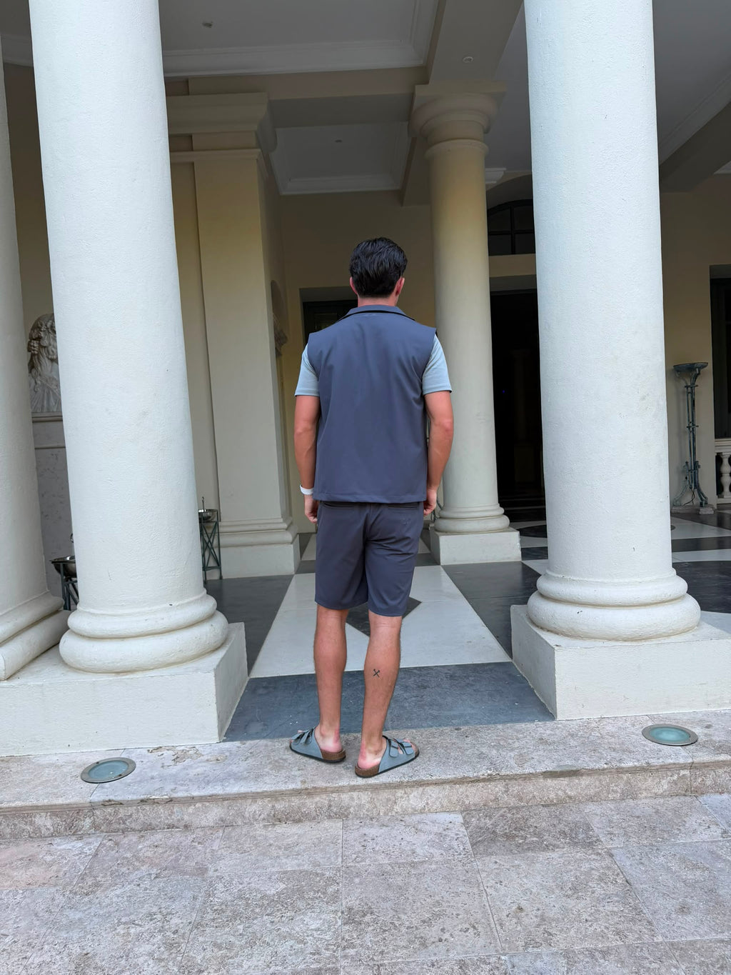 Grey Smart Casual Set - Shorts