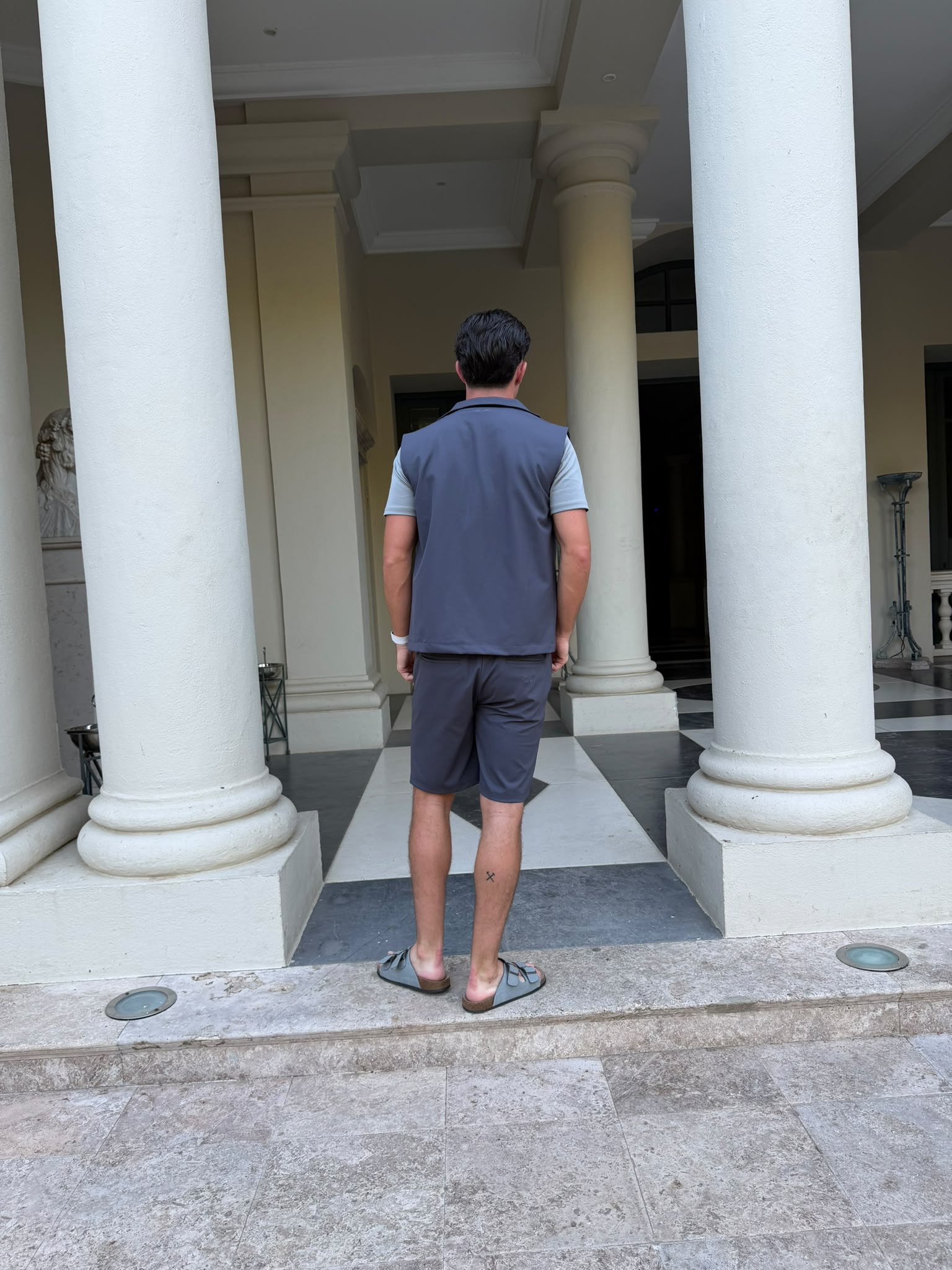 Grey Smart Casual Set - Shorts