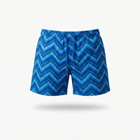 Blue Zig-Zag Swim Shorts