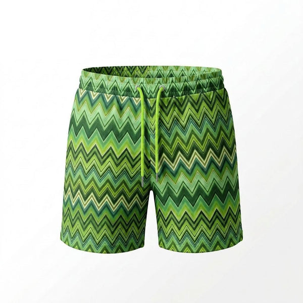 Lime Green Pattern Shorts